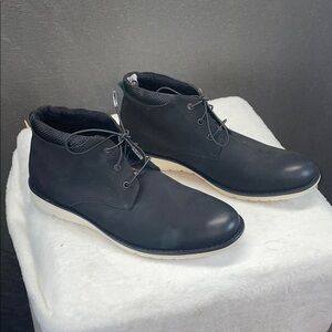 Kenneth Cole New York Black Techno Chukka Boots‎ Minimalist Style